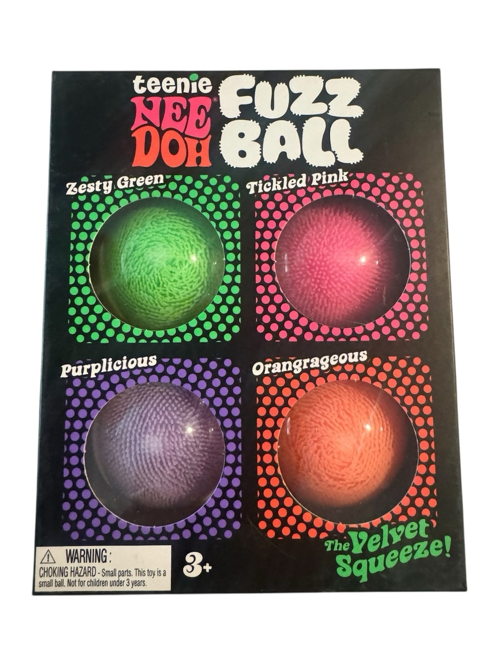 NEW NeeDoh Fuzz Ball Squishy 4-Pack | Fast Shipping!